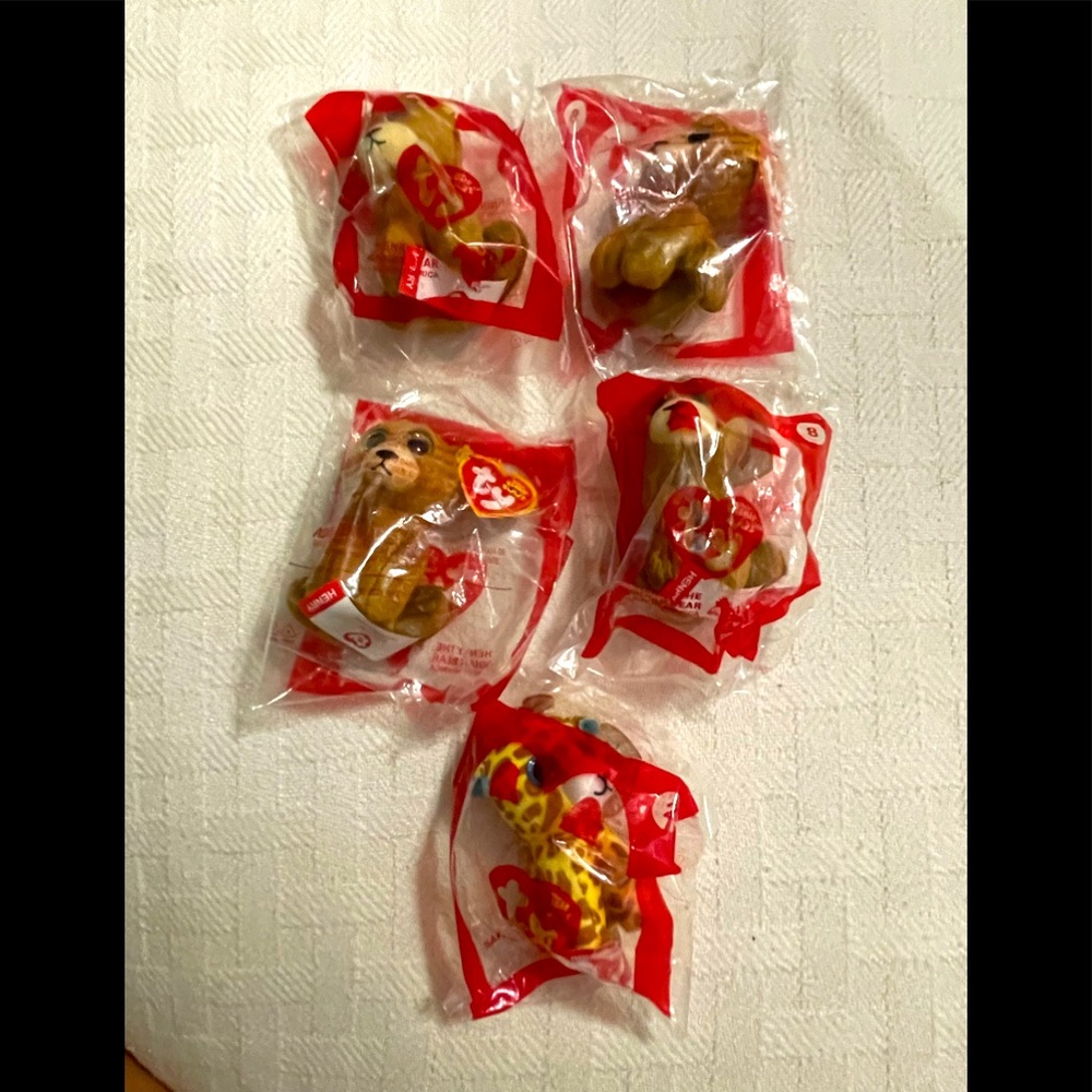 NWT 5 Small Beanie Babies, never opened